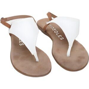 Aerosoles Conclusion Thong Slide Sandals White Comfort Women's US 8M